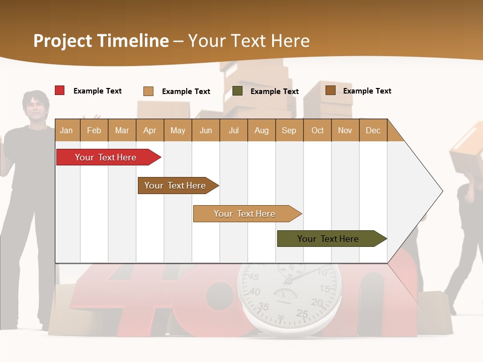 Courier Cardboard Frame PowerPoint Template