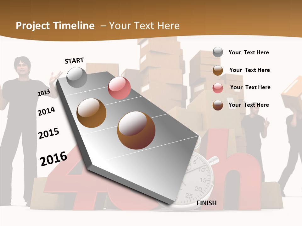 Courier Cardboard Frame PowerPoint Template