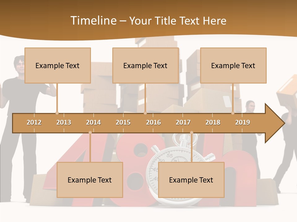 Courier Cardboard Frame PowerPoint Template