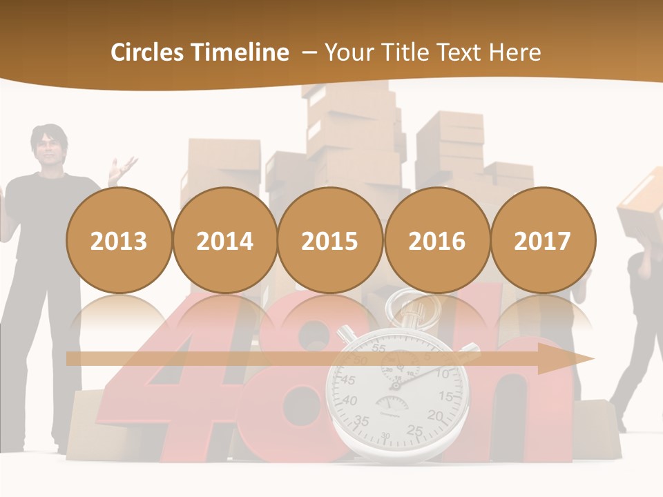 Courier Cardboard Frame PowerPoint Template