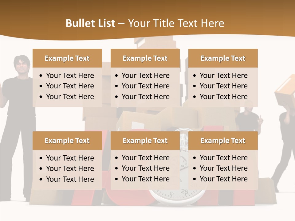 Courier Cardboard Frame PowerPoint Template