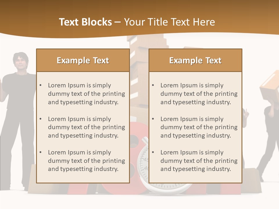Courier Cardboard Frame PowerPoint Template