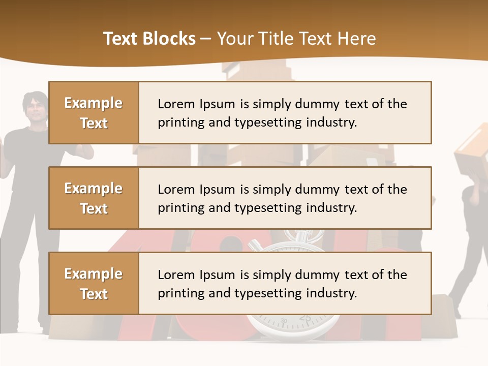Courier Cardboard Frame PowerPoint Template