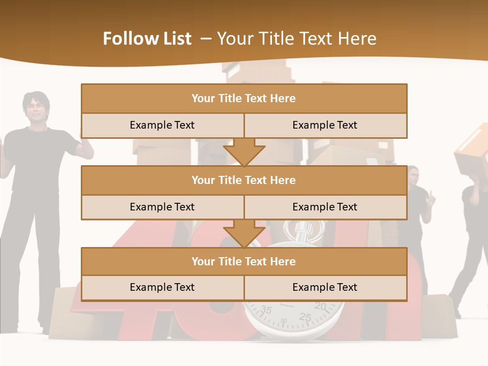 Courier Cardboard Frame PowerPoint Template