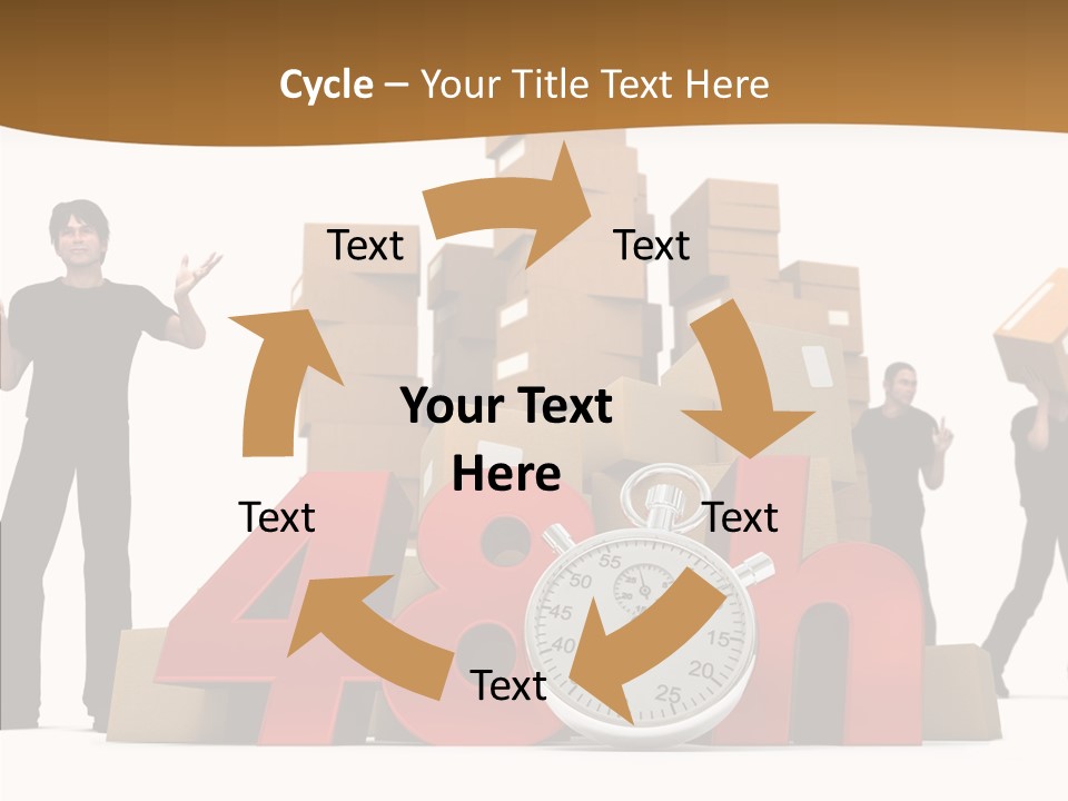 Courier Cardboard Frame PowerPoint Template