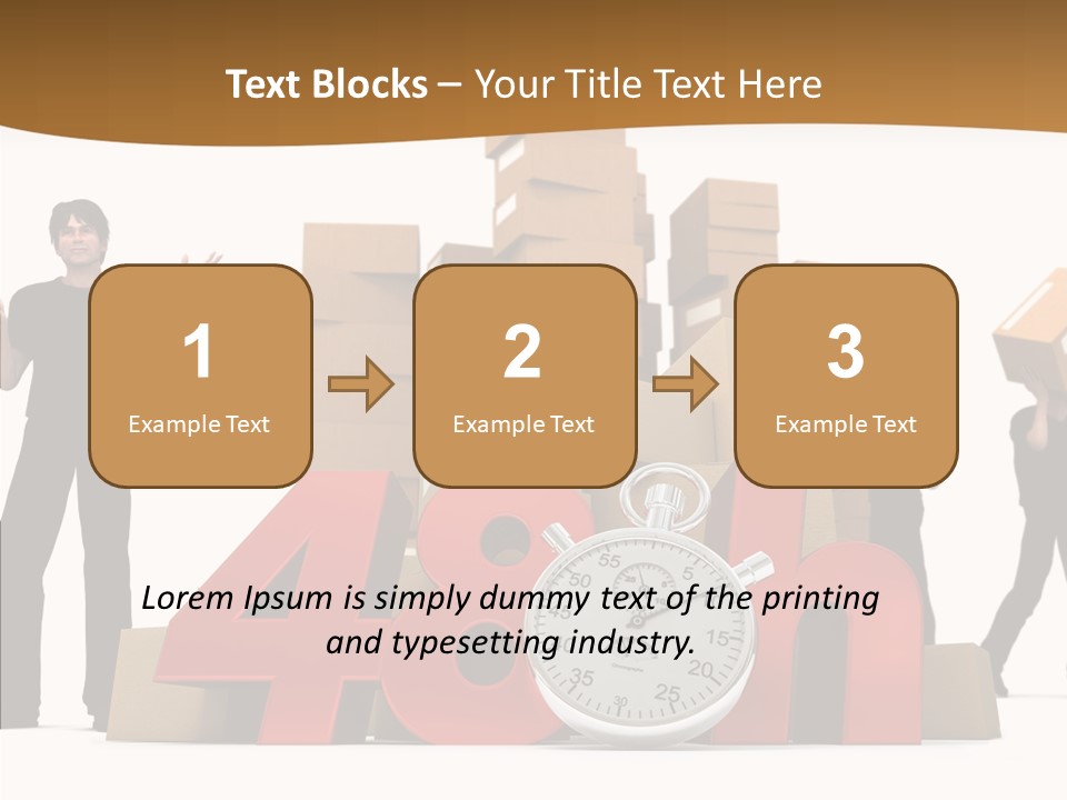 Courier Cardboard Frame PowerPoint Template