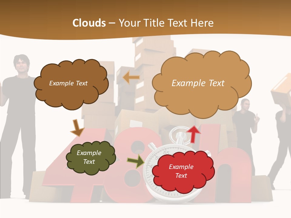 Courier Cardboard Frame PowerPoint Template