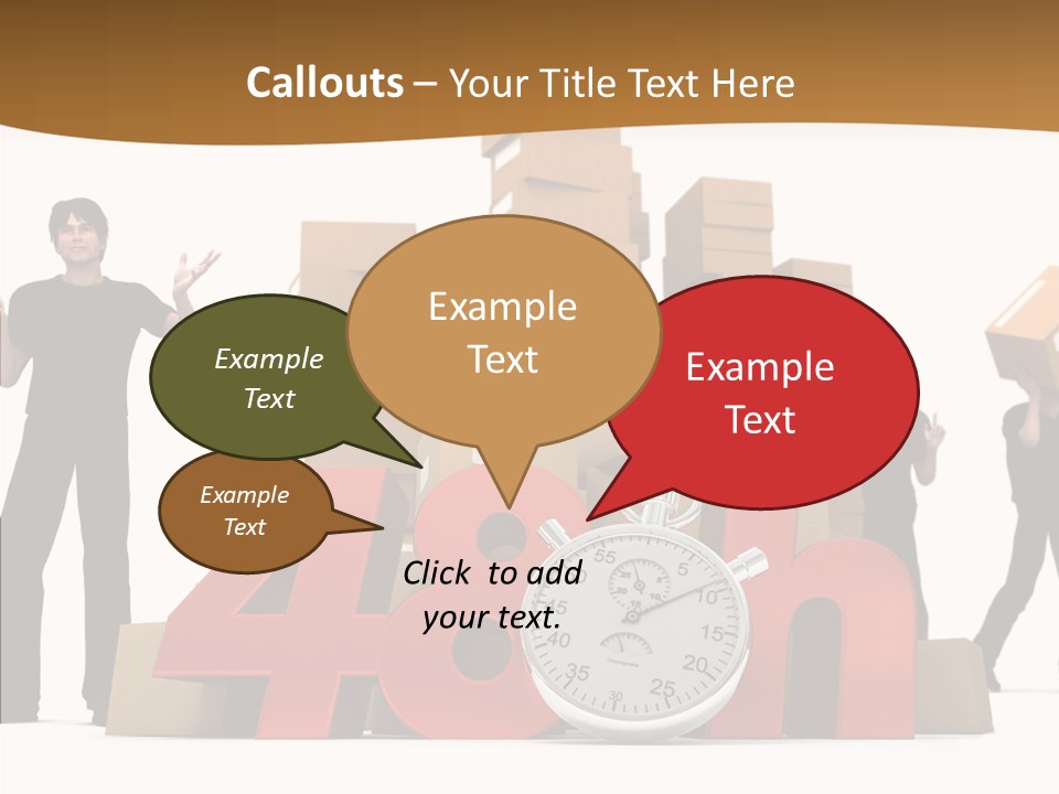 Courier Cardboard Frame PowerPoint Template