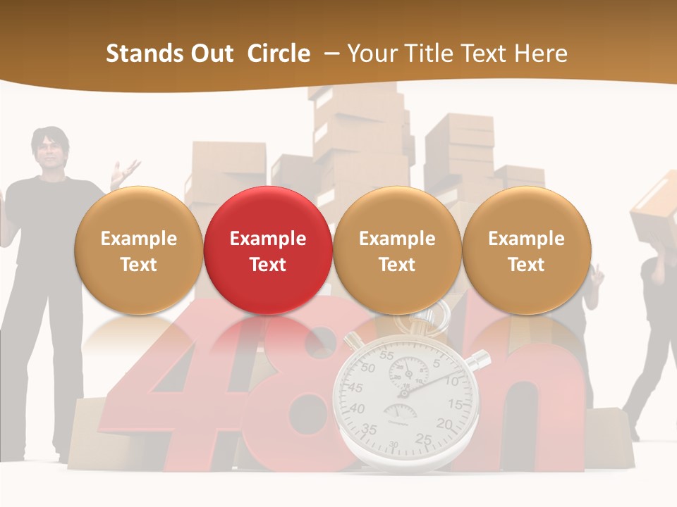 Courier Cardboard Frame PowerPoint Template