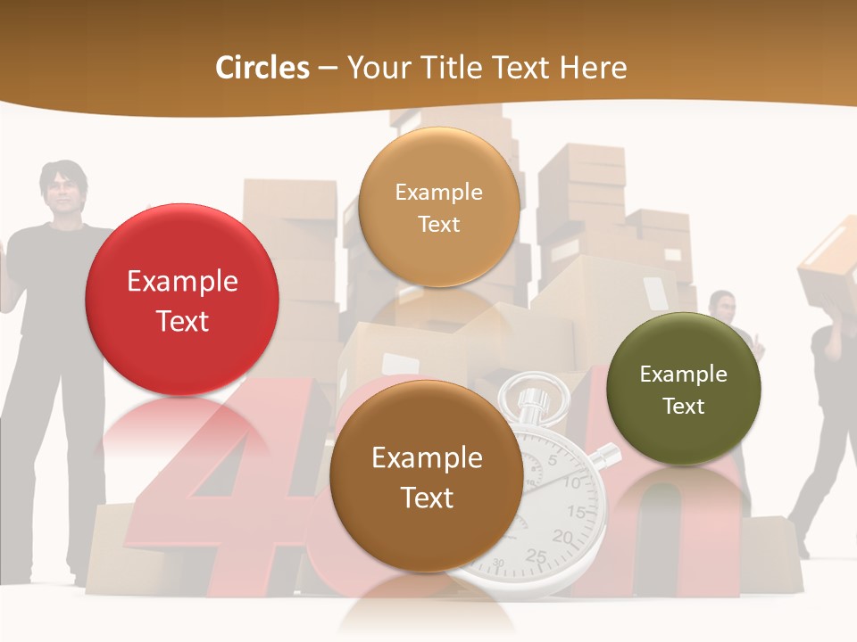 Courier Cardboard Frame PowerPoint Template