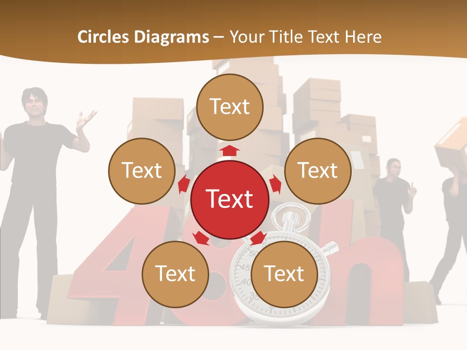 Courier Cardboard Frame PowerPoint Template