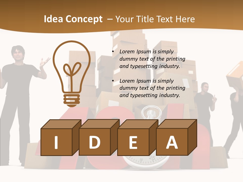 Courier Cardboard Frame PowerPoint Template
