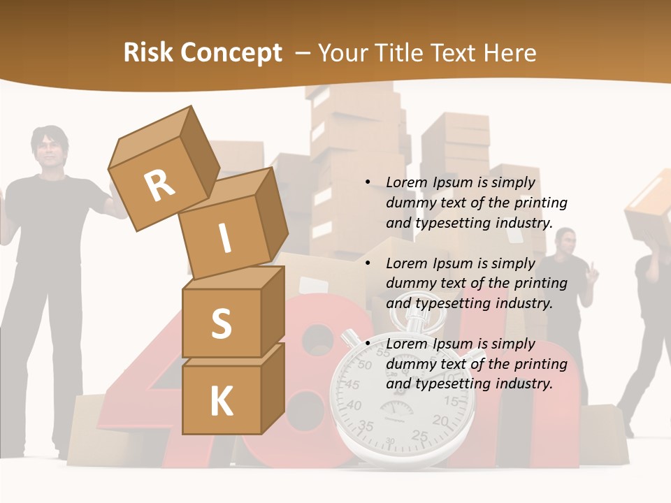 Courier Cardboard Frame PowerPoint Template