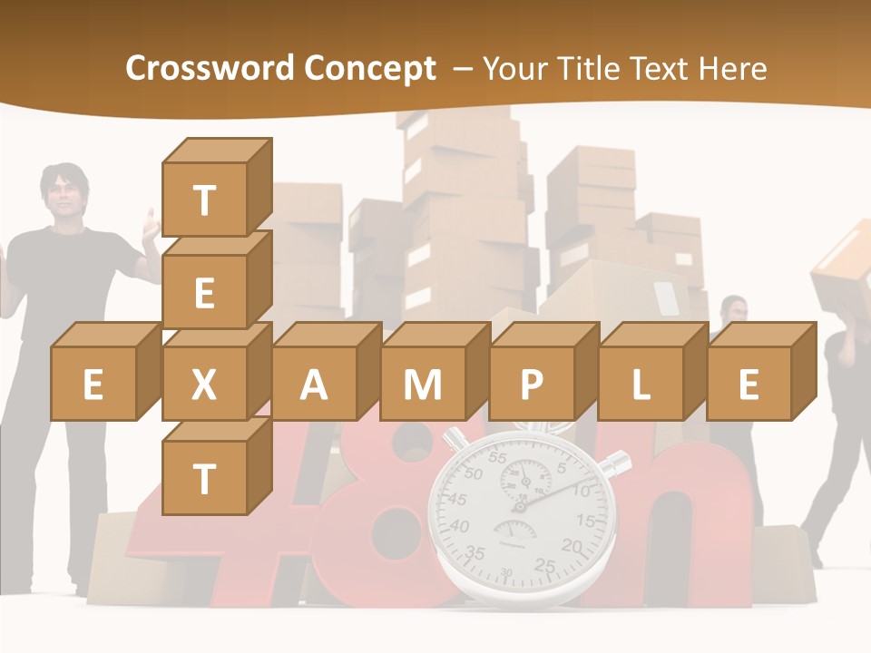 Courier Cardboard Frame PowerPoint Template