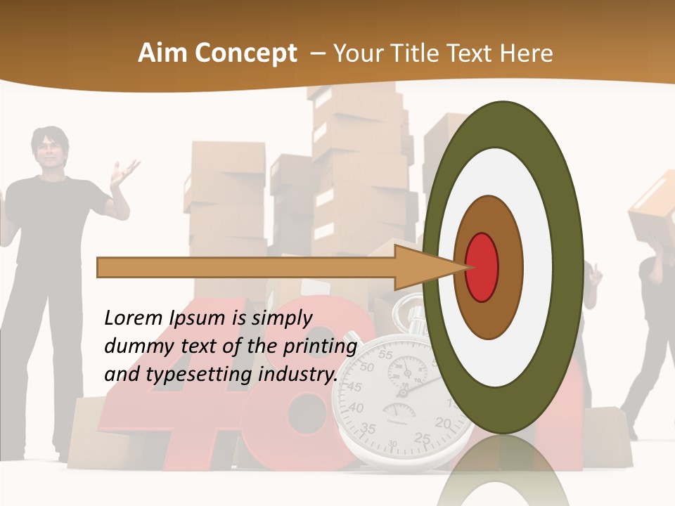 Courier Cardboard Frame PowerPoint Template