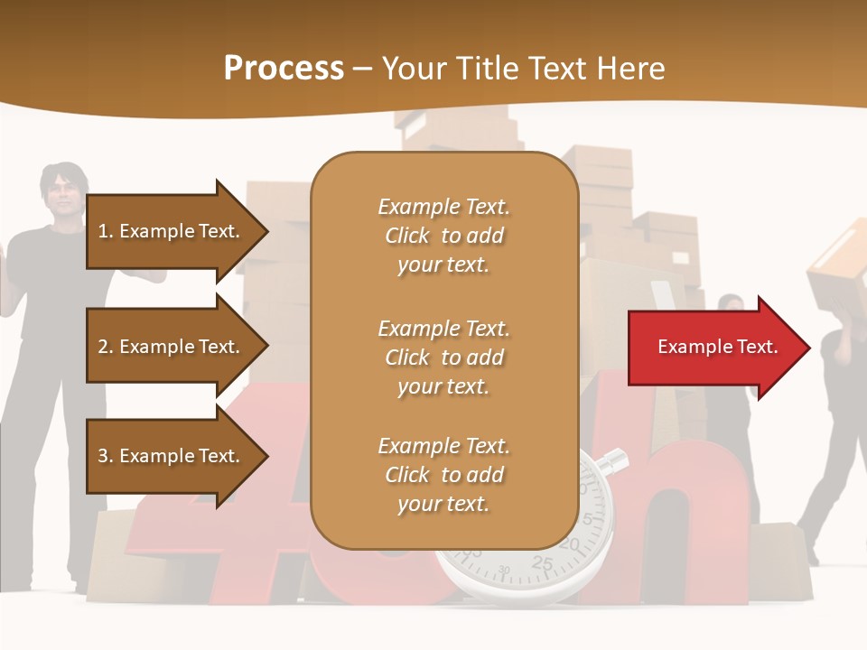 Courier Cardboard Frame PowerPoint Template