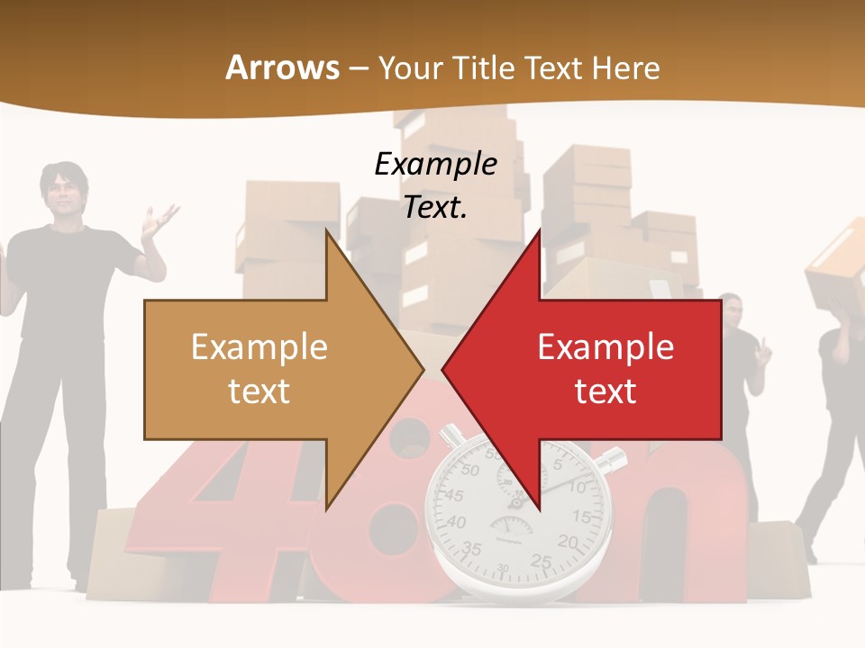 Courier Cardboard Frame PowerPoint Template
