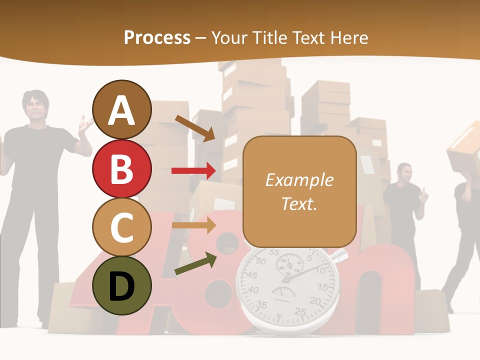 Courier Cardboard Frame PowerPoint Template
