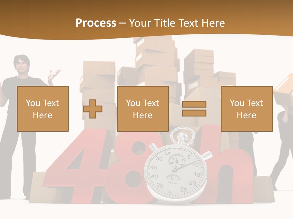 Courier Cardboard Frame PowerPoint Template