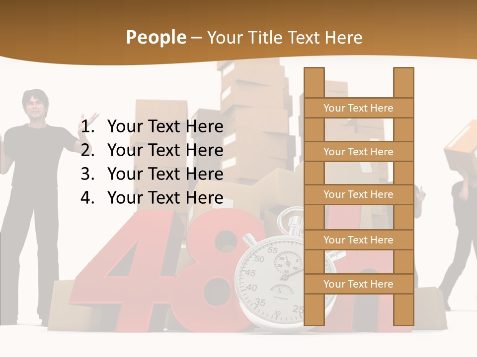 Courier Cardboard Frame PowerPoint Template