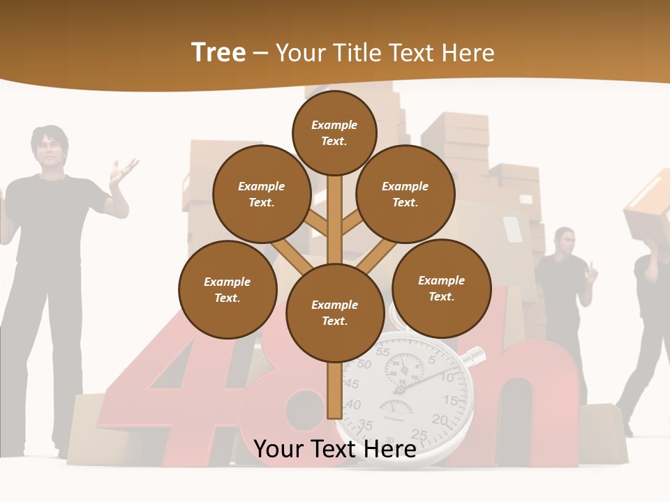 Courier Cardboard Frame PowerPoint Template