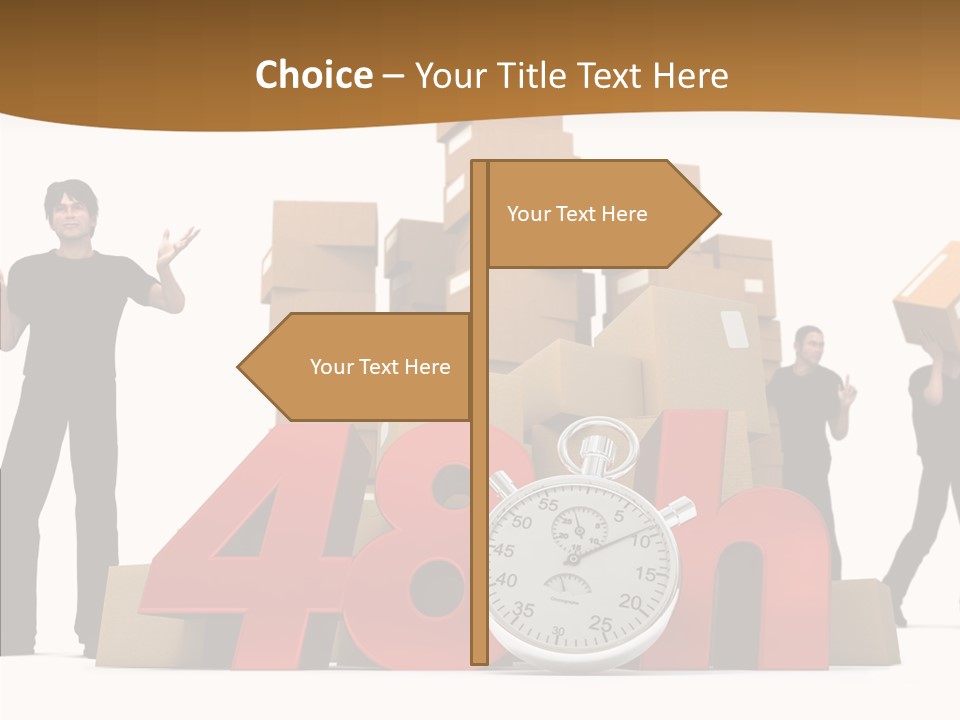 Courier Cardboard Frame PowerPoint Template