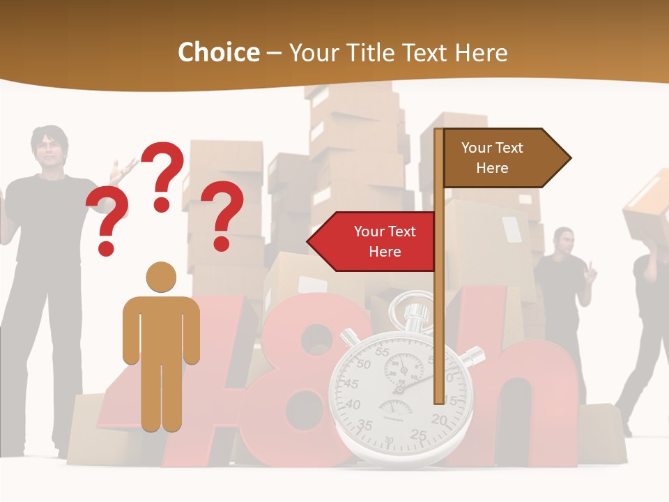 Courier Cardboard Frame PowerPoint Template