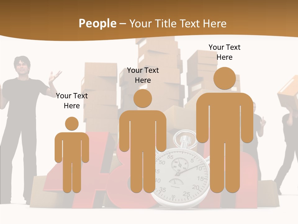 Courier Cardboard Frame PowerPoint Template