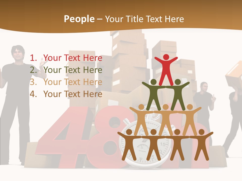 Courier Cardboard Frame PowerPoint Template