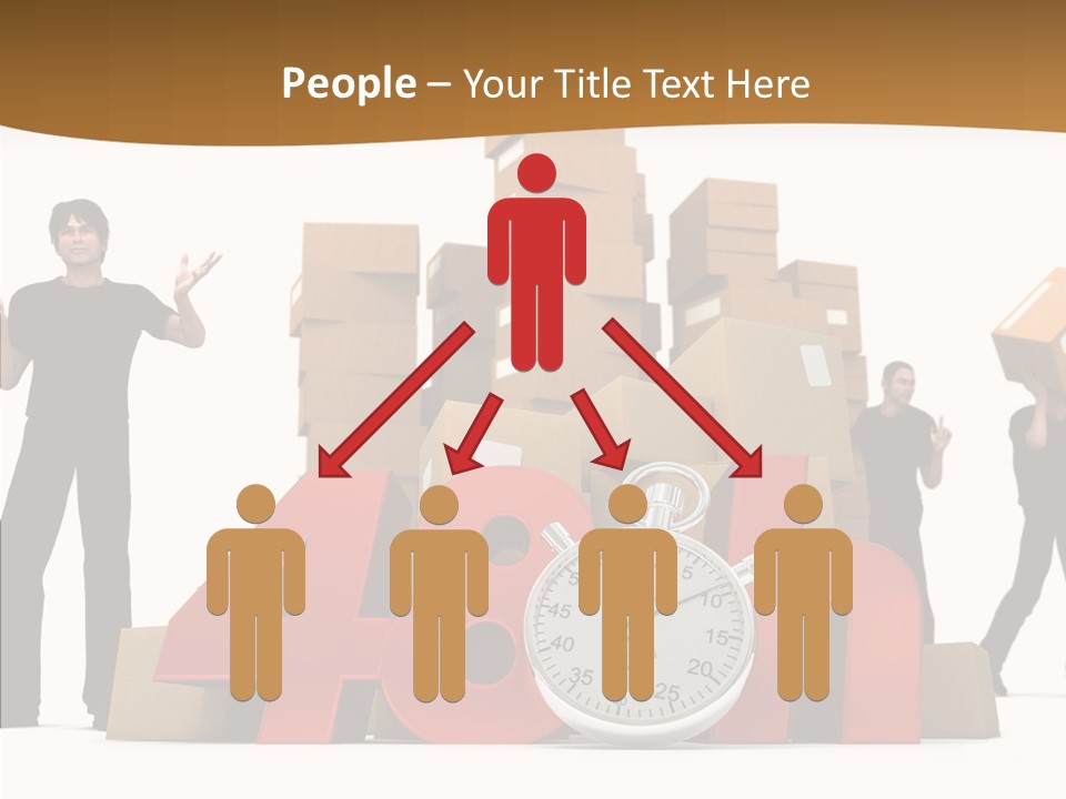 Courier Cardboard Frame PowerPoint Template