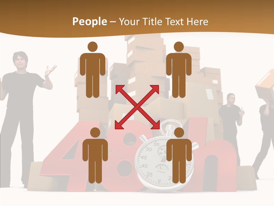 Courier Cardboard Frame PowerPoint Template