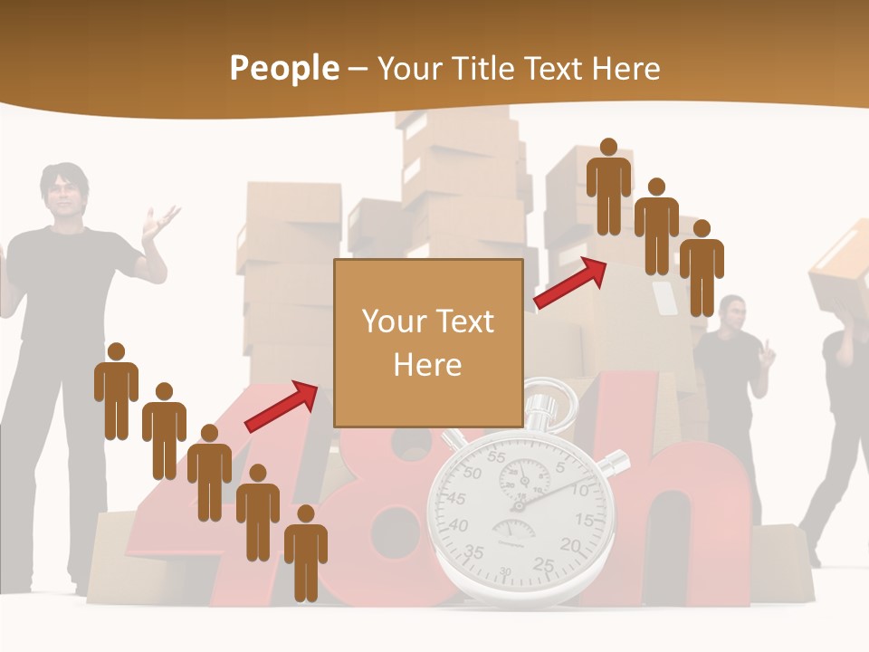 Courier Cardboard Frame PowerPoint Template