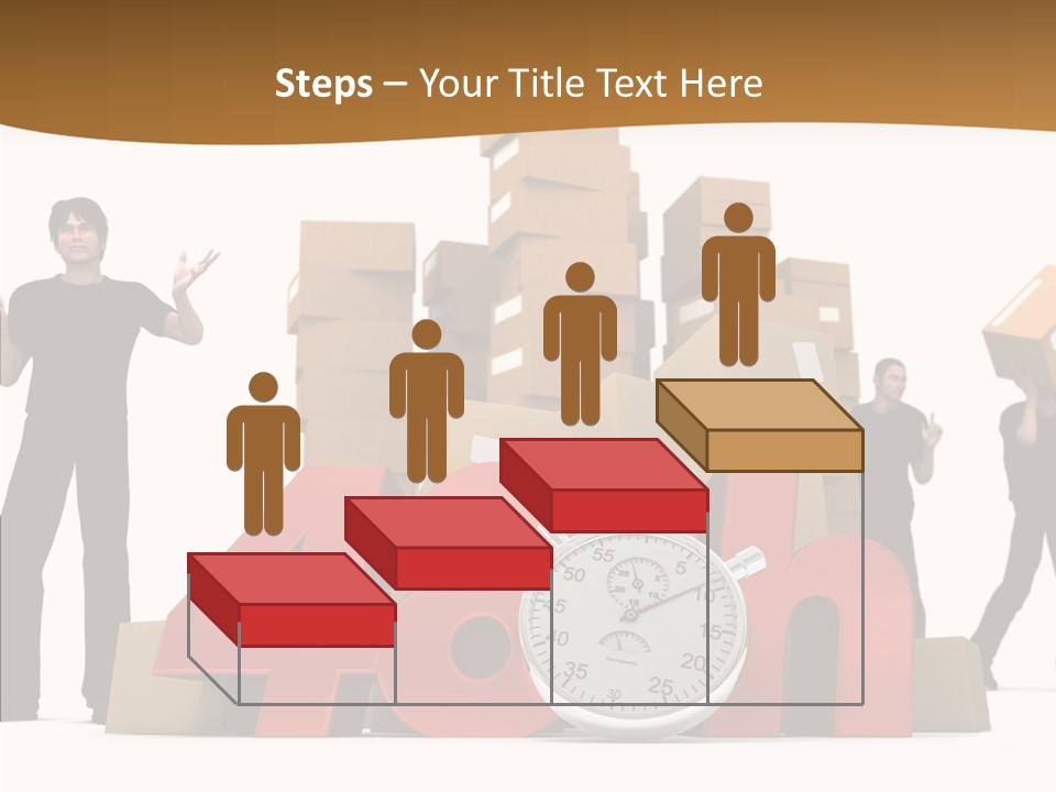 Courier Cardboard Frame PowerPoint Template