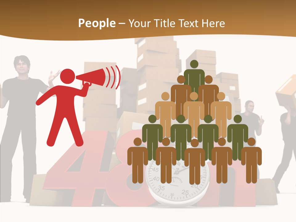 Courier Cardboard Frame PowerPoint Template