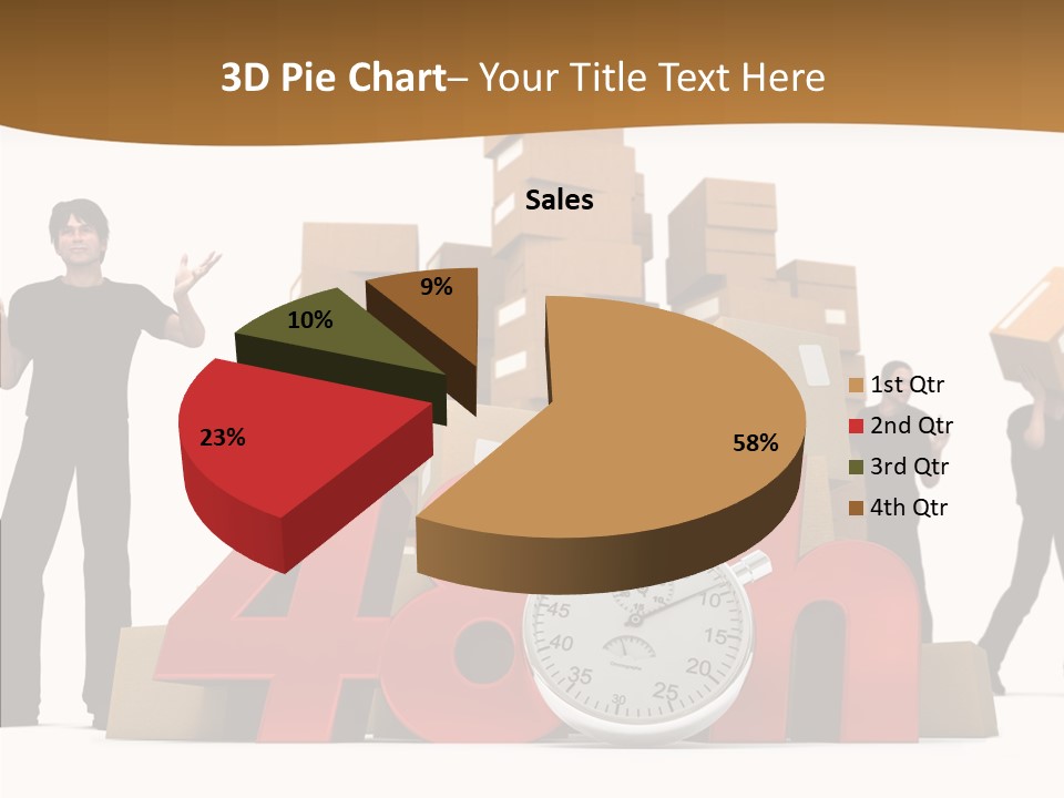Courier Cardboard Frame PowerPoint Template