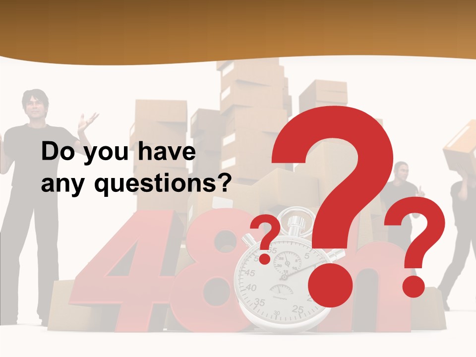 Courier Cardboard Frame PowerPoint Template