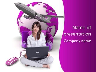 Check In Click White PowerPoint Template