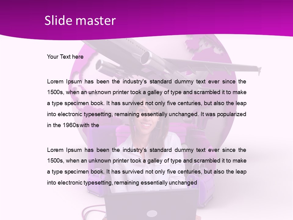 Check In Click White PowerPoint Template