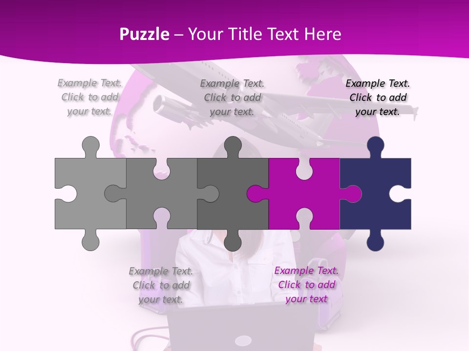 Check In Click White PowerPoint Template