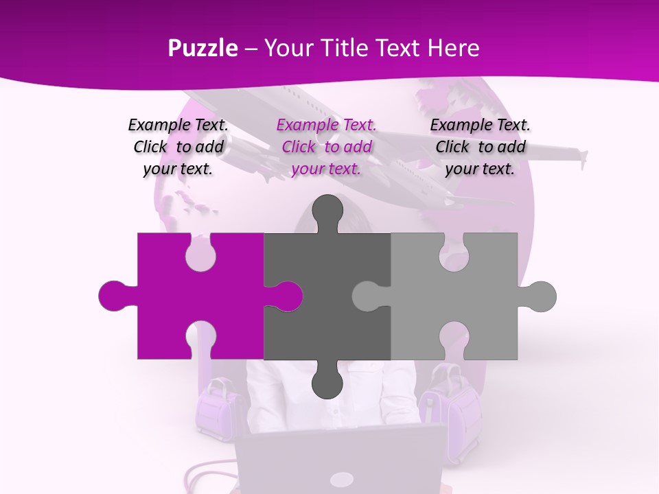 Check In Click White PowerPoint Template