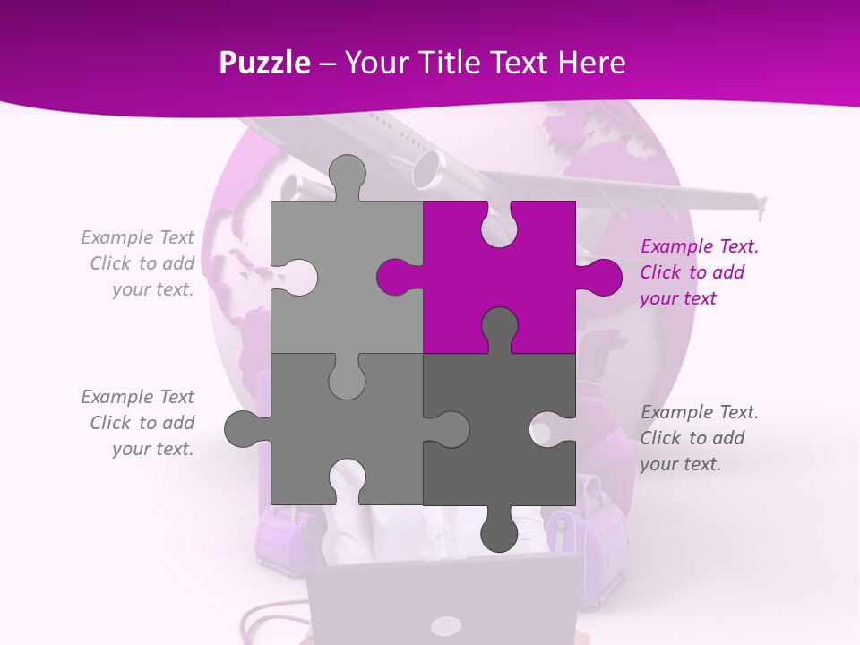 Check In Click White PowerPoint Template