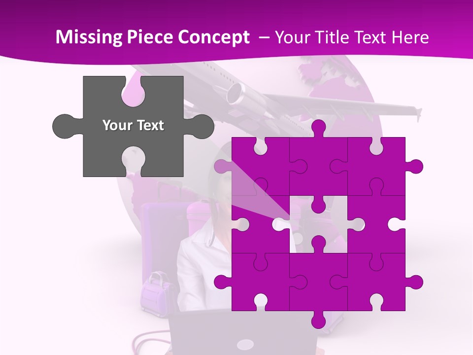 Check In Click White PowerPoint Template