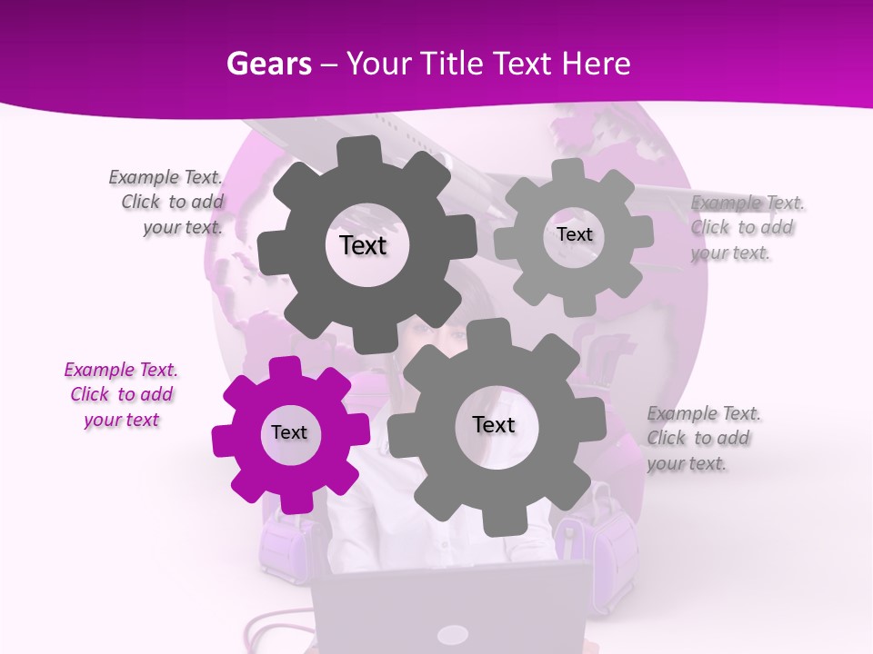Check In Click White PowerPoint Template
