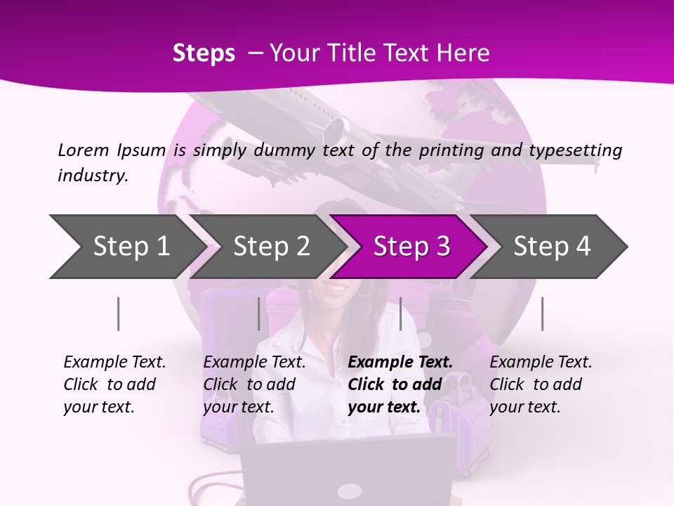 Check In Click White PowerPoint Template