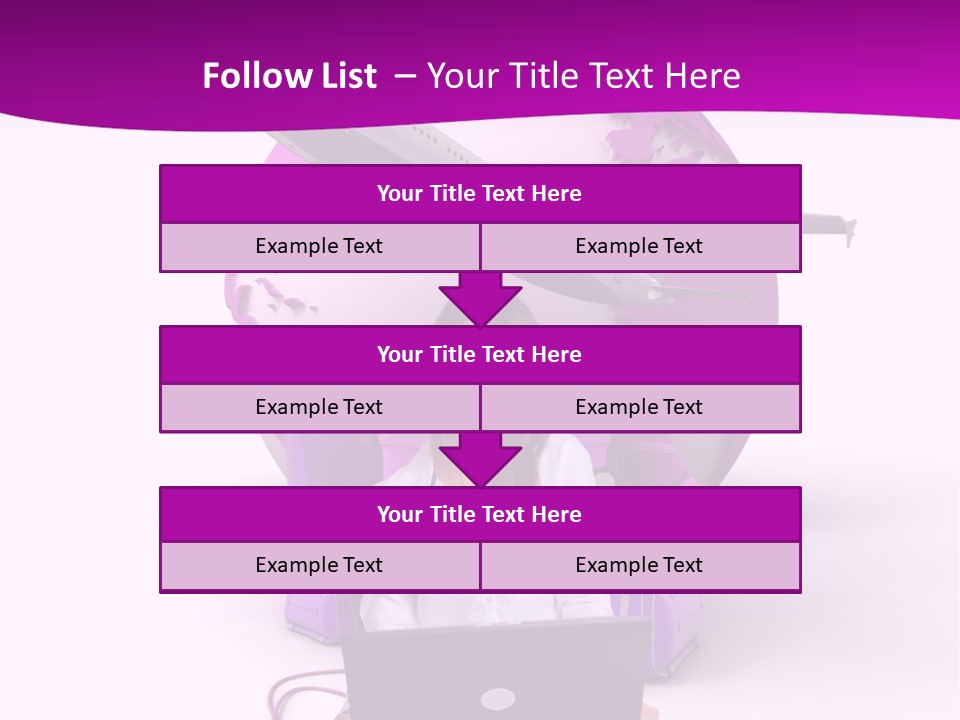 Check In Click White PowerPoint Template