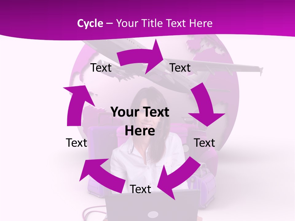 Check In Click White PowerPoint Template