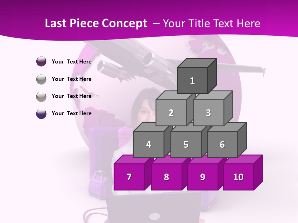 Check In Click White PowerPoint Template