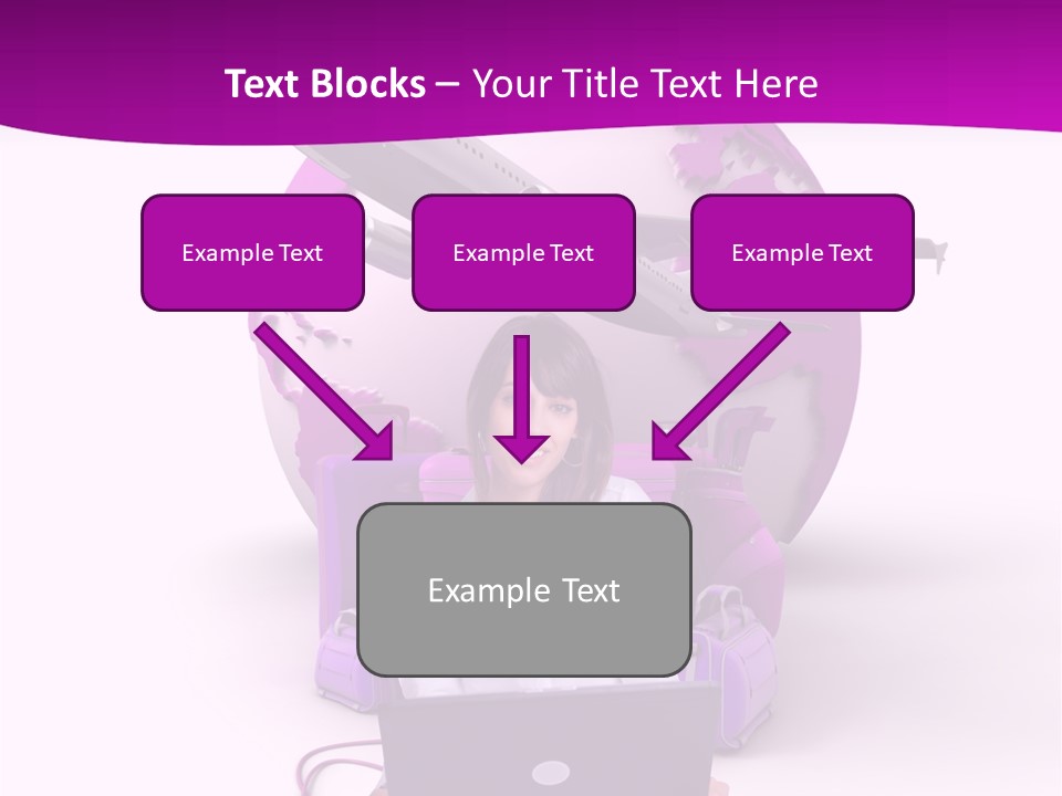 Check In Click White PowerPoint Template