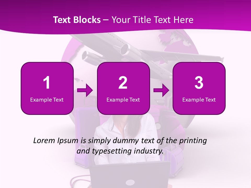 Check In Click White PowerPoint Template