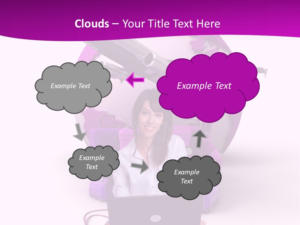 Check In Click White PowerPoint Template